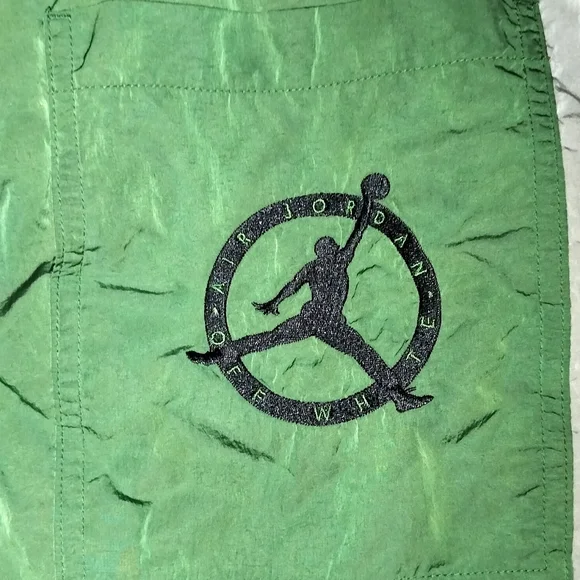 Air Jordan x Off White Green and Gray Athletic Shorts Rare Medium - Picture 4 of 7